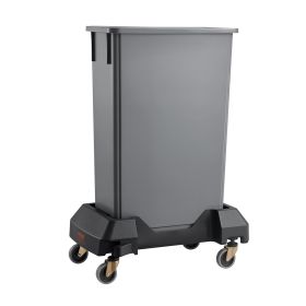 VEVOR Trash Can Dolly, Fit 16/23 Gallon Containers, Slim Trash Can Roller Base with 4 Lockable Wheels, 200lbs Weight Capacity, Heavy Duty Barrel