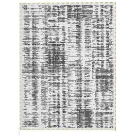 Reversible Outdoor Rug Carpet with LED Lights, Carry Bag & Ground Stakes for Backyard, Deck, Picnic, Beach, 12' x 9'