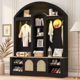 Multi-functional wardrobe/entrance wardrobe, equipped with shoe racks