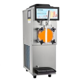 VEVOR Commercial Slushy Machine, 12L / 3.17 Gal Single Tank, Cool and Freeze Modes, Stainless Steel Margarita Smoothie Frozen Drink Maker