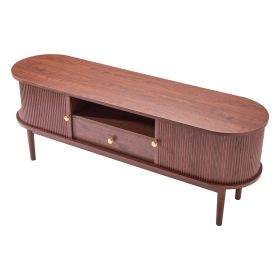 VEVOR TV Stand, Mid Century Modern Entertainment Center for TVs up to 58 in, 350 lbs Load Capacity, TV Media Console Table with Drawer