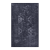 MAVAL Black Washable Rug 5x8 Area Rug (Black+Gray, 5' x 8') Modern, Contemporary, Non-Shedding & Easy to Clean, Ideal for Living Room, Bedroom