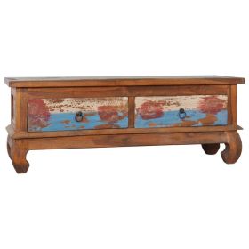 TV Cabinet Multicolor Reclaimed teak wood Medium TV Cabinet