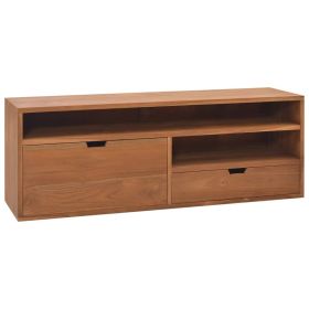 TV Cabinet Teak Solid Teak Wood 43.3 in x 11.8 in x 15.7 in