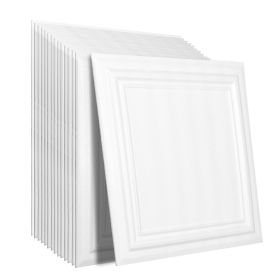 Ceiling Tiles, 16-Pack 20 x 20 in, Drop Ceiling Tiles Premium Polystyrene Sheet, Easy Installation/ Cutting Plastic Glue-up Ceiling Tile
