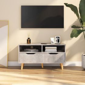 TV Cabinet Concrete Grey Engineered Wood Medium TV Cabinet