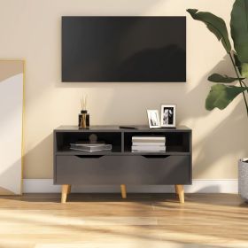 TV Cabinet Grey Engineered Wood 35.4 x 15.7 x 19.0 in TV Cabinet