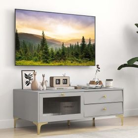 TV Stand with Compartment and Drawers for 55 Inch TV