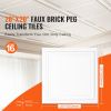 Ceiling Tiles, 16-Pack 20 x 20 in, Drop Ceiling Tiles Premium Polystyrene Sheet, Easy Installation/ Cutting Plastic Glue-up Ceiling Tile