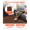 Carpet Tiles 24x24 inch, 20 Pack Peel and Stick Carpet Square Rug, Self Adhesive Commercial Floor Soft Padded for Seamless Cover 80sq.ft²