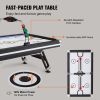 Air-Powered Hockey Table, 89" Indoor Hockey Table for Kids and Adults, LED Sports Hockey Game with 2 Pucks, 2 Pushers, and Electronic Score System