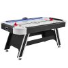 Air-Powered Hockey Table, 72" Indoor Hockey Table for Kids and Adults, LED Sports Hockey Game with 2 Pucks, 2 Pushers, and Electronic Score System