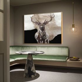 Large Abstract Deer Oil Painting on Canvas Original Hand-painted Stag Canvas Wall Art Modern Animal Painting for Living Room (Style: 01, size: 160x160cm)