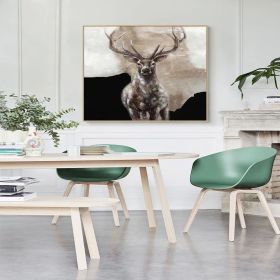Large Abstract Deer Oil Painting on Canvas Original Hand-painted Stag Canvas Wall Art Modern Animal Painting for Living Room (Style: 01, size: 60x60cm)