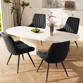 2-piece or 4-piece dining chair sets, suitable for use in dining rooms, living rooms and offices (Quantity: 2-piece, Color: Black)