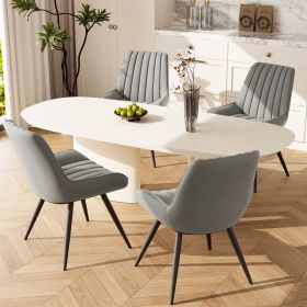 2-piece or 4-piece dining chair sets, suitable for use in dining rooms, living rooms and offices (Quantity: 4-piece, Color: Light grey)