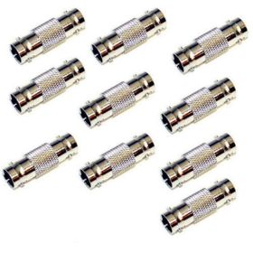 10 Pack BNC Female Coaxial Cable Coupler Adapter Connector For CCTV RG59 RG60 (Option: 10piece pack)